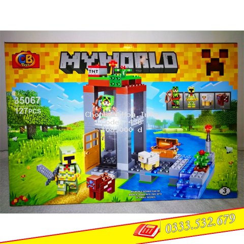Bộ Lego Lắp Ráp My World Mineecraft Nông Trại 35067-3/127 PCS(Chi Tiết). Xếp Hình Lego Đồ Chơi Trí Tuệ