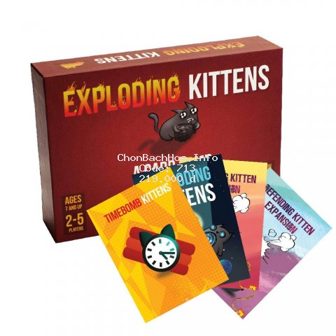 Combo Mèo nổ Exploding Kittens + 4 bản mở rộng