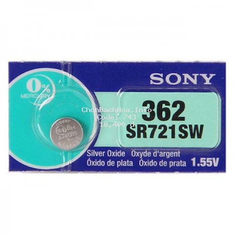 Pin Đồng Hồ Sony 362 SR721SW 1.55v (giá 1 viên)