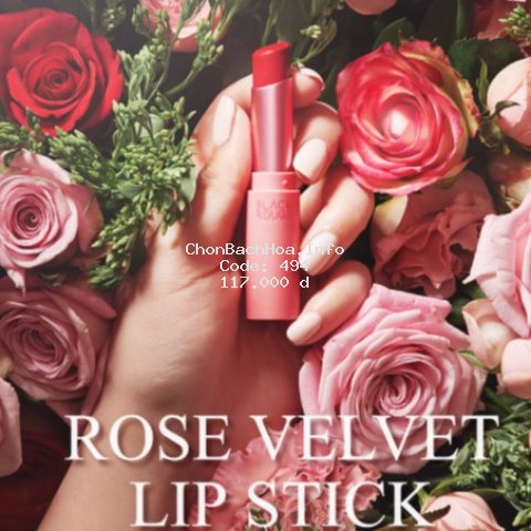 (Tặng kèm 1 mặt nạ Trung) Son thỏi Black Rouge Rose Velvet Lipstick