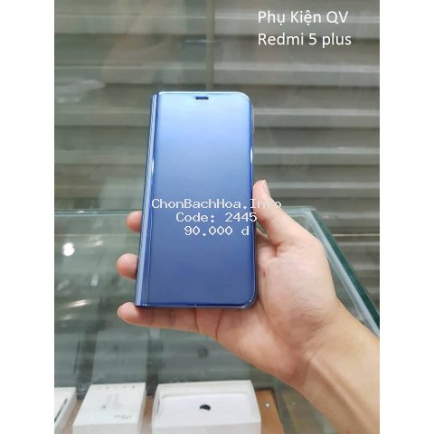 Bao Da Clear View Cover Standing Xiaomi Redmi 5 Plus