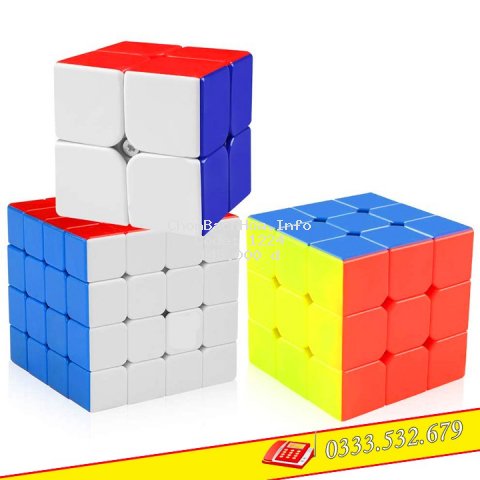 Combo Rubik 2x2, Rubik 3x3, Rubik 4x4 . Rubik Đồ Chơi Phát Triển Kỹ Năng Cơ Bản