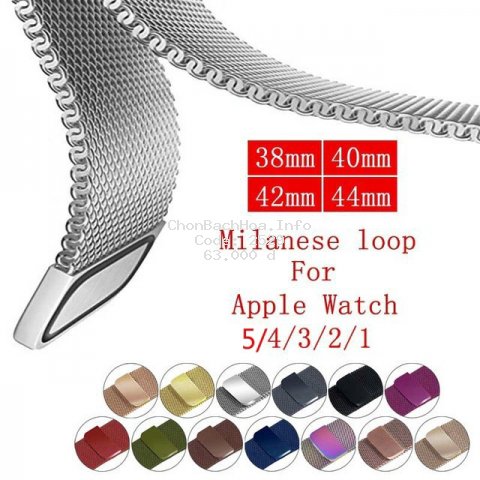 Dây đeo Milanese bằng thép không gỉ cho Apple Watch 1/2/3/4/5 42mm 38mm 40mm 44mm