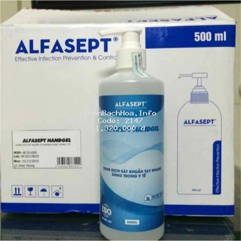 ( FREE SHIP toàn quốc) Thùng dung dịch sát khuẩn tay khô Alfasept Handgel ( 12chai x500ml) giá rẻ nhất
