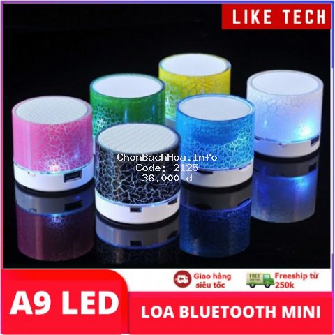 Loa Bluetooth không dây mini có đèn LED nhiều màu ( Bảo Hành 1 đổi 1 )