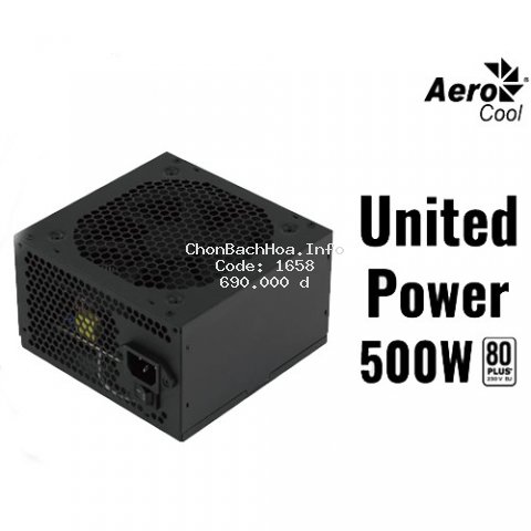 Nguồn AEROCOOL United Power 500W 80Plus Certified