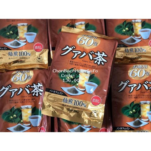 Trà Lá Ổi Orihio Nhật Bản Bịch 60 Túi Lọc