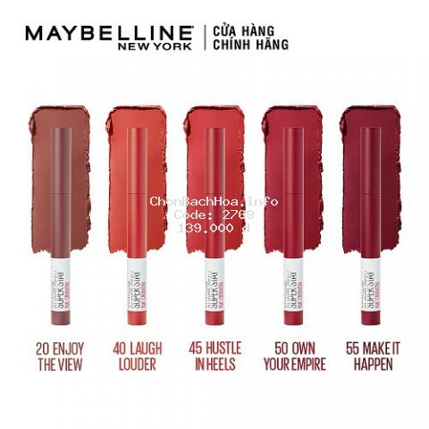 [MỚI] Son bút chì mịn lì 8h lâu trôi Maybelline New York Super Stay Ink Crayon 1.2g