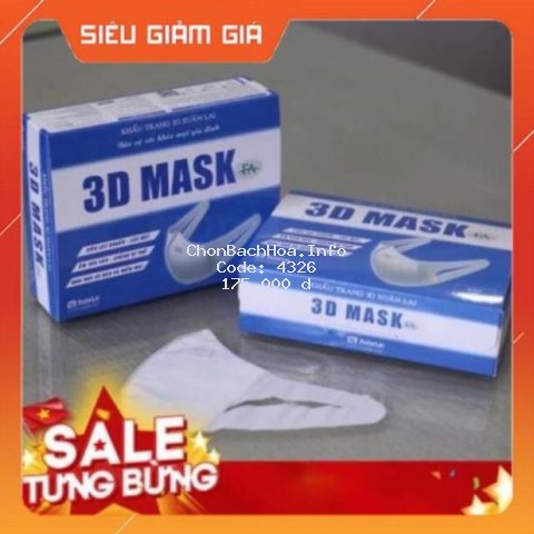 [ 50 Cái ] Khẩu trang chống bụi mịn PM 2.5  3D MASK  Xuân Lai - Hàng Việt Nam Chất Lượng Cao