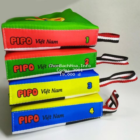 [Mã TOY5 giảm 10% đơn 50K] Sách vải Pipo - Kích thích thị giác- dành cho trẻ sơ sinh
