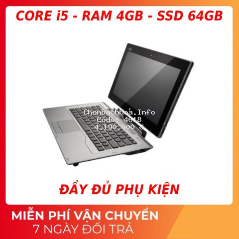 Máy Tính Bảng Laptop 2 Trong 1 - Fujitsu Stylistic Q702 - i5 Ram 4GB - Full Phụ Kiện