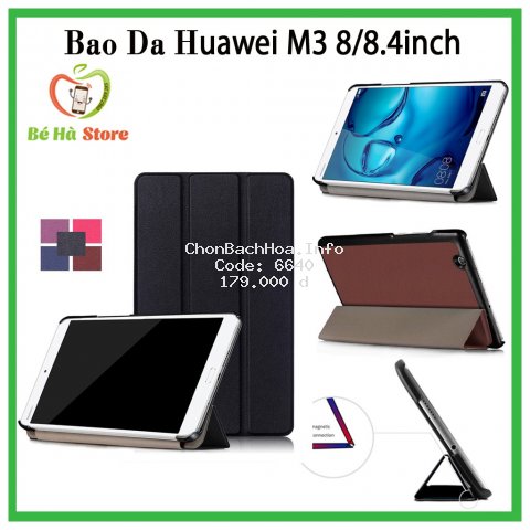 Bao Da Huawei MediaPad M3 8.4 inch (Dtab D-01J) và M3 8inch Cao Cấp có chân đỡ xem phim