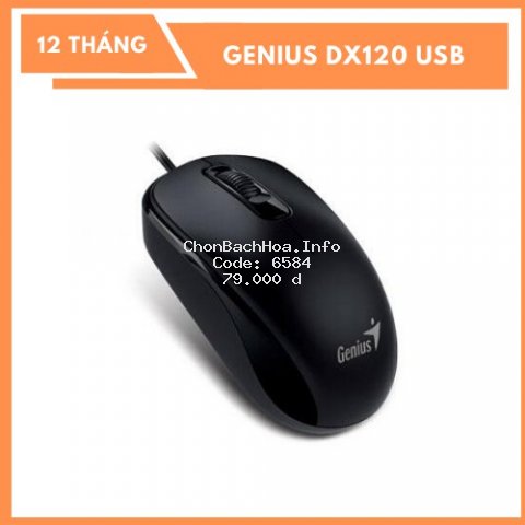 Chuột máy tính Genius DX120 USB (Đen) - Chính hãng