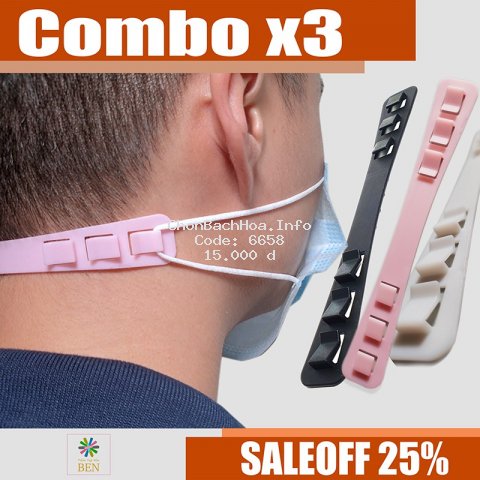COMBOx3 Đai đeo khẩu trang chống đau tai - BS02