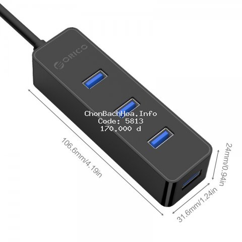 [Mã NOWSHIPT6HAPPY giảm 20k đơn 50k] Bộ Chia (HUB) Cổng USB Orico W5P-U3-vitinhth