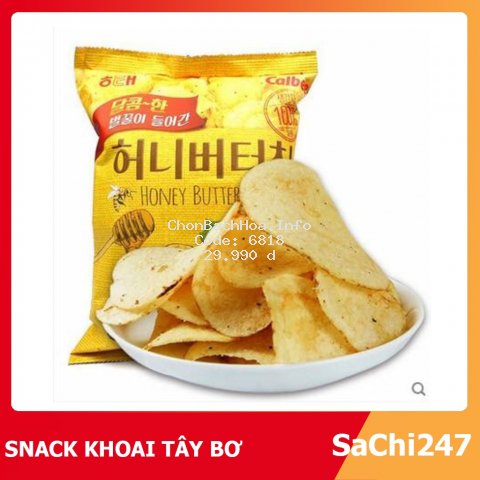 Bánh Snack Khoai Tây Bơ Mật Ong Honey Butter Chip Sachi247
