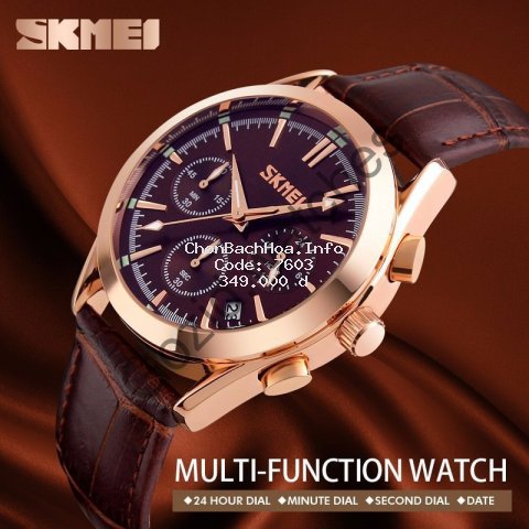 Đồng hồ nam chính hãng dây da phong cách nam tính lịch lãm SKMEI SM39 -Sport.watches