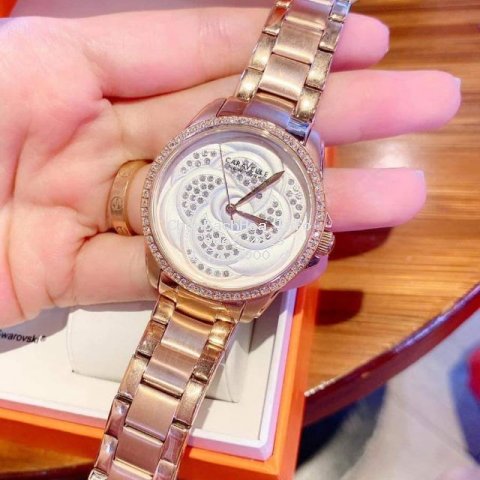Đồng hồ nữ Caravelle 44L233 Crystal Dây kim loại rosegold size 36mm