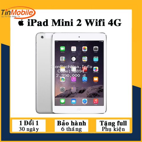 Máy Tính Bảng iPad Mini 2 - 16/ 32/ 64/ 128Gb - Zin Đẹp 99% - Full Phụ Kiện