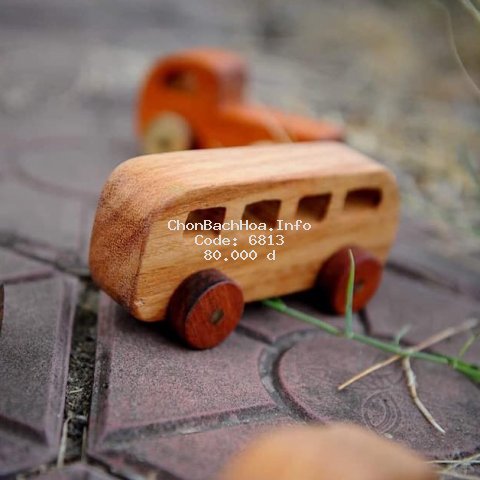 Xe bus đồ chơi bằng gỗ cho bé