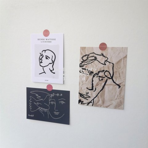 3 nhãn dán họa tiết tranh Picasso trang trí tường độc đáo