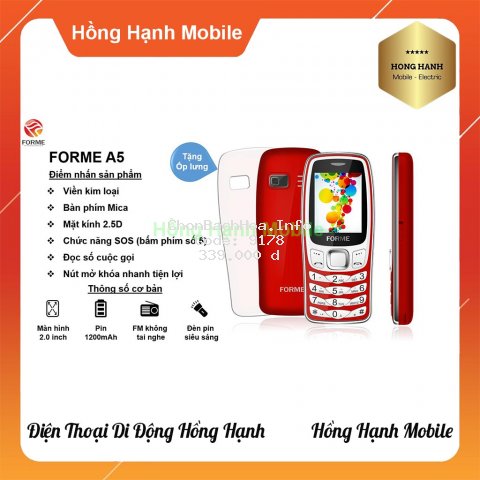 Điện Thoại Forme A5 - Hàng Chính Hãng - Hồng Hạnh Mobile