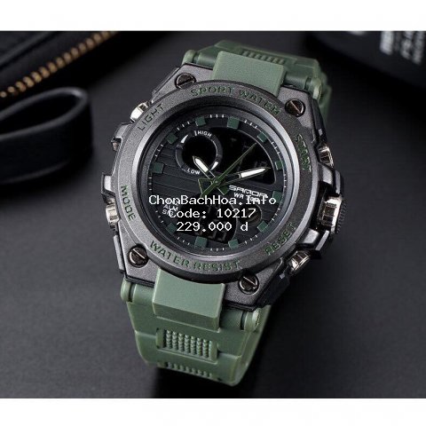 Đồng hồ nam SANDA JAPAN phong cách thể thao SD01 Xanh Quân đội mạnh mẽ -Sport.watch
