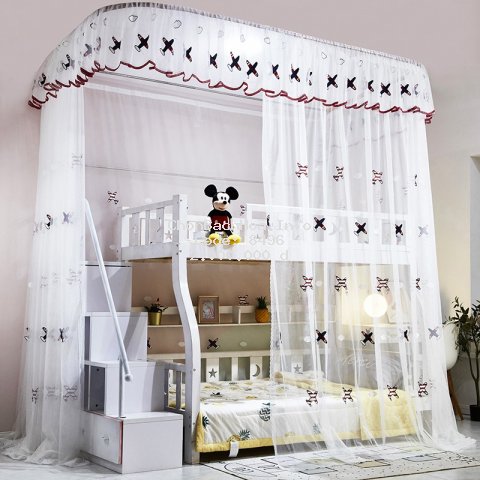Mùng ( màn ) khung không khoan tường dành cho giường tầng trẻ em chống muỗi  Mosquito Net