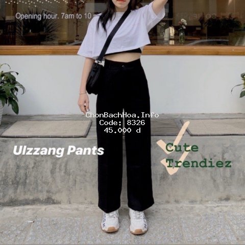 Quần ống rộng culottes xuông dài, quần lưng cao kiều Hàn Quốc cho nữ