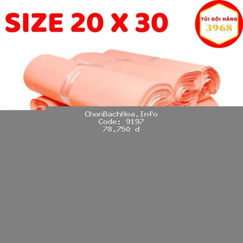 Túi gói hàng [FREESHIP] Túi gói hàng niêm phong cao cấp size 20x30 màu hồng đào