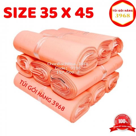 Túi gói hàng [FREESHIP] Túi gói hàng niêm phong cao cấp size 35 X 45 màu hồng đào