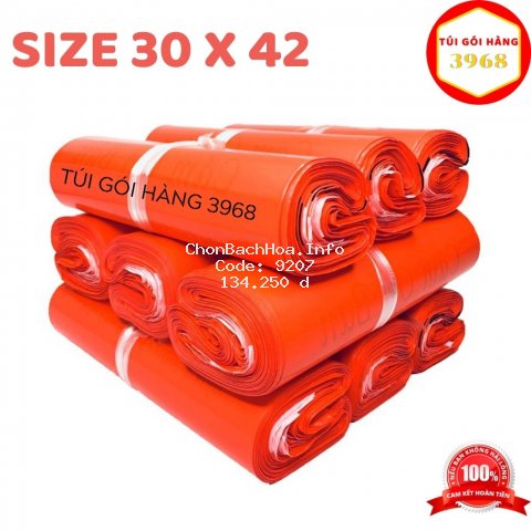 Túi gói hàng [FREESHIP] Túi gói hàng niêm phong cao cấp size 30 X 42 màu đỏ tươi