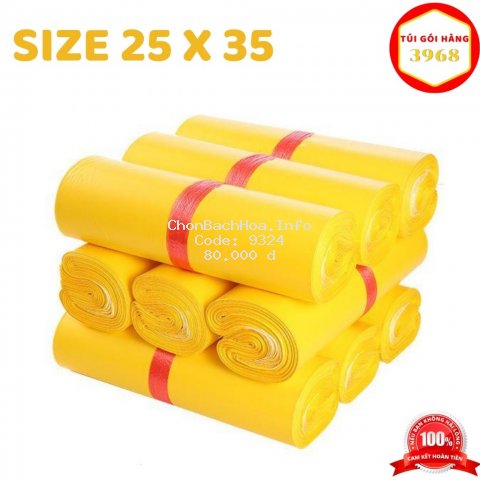Túi gói hàng [FREESHIP] Túi gói hàng niêm phong cao cấp size 25 x 35 màu vàng