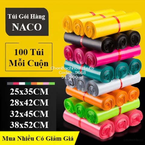 Túi Niêm Phong Gói Hàng Chuyển Phát Nhanh COD - NACO - Size Nhiều Màu - NCS039