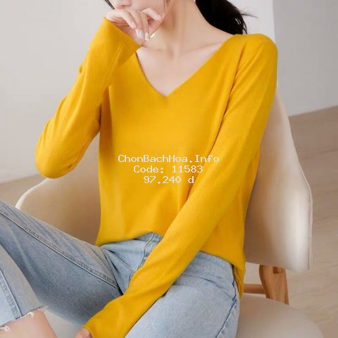 Autumn and Winter Korean Pullover New Long-sleeved V-neck Sweater Bottoming Shirt Ladies Solid Color Top