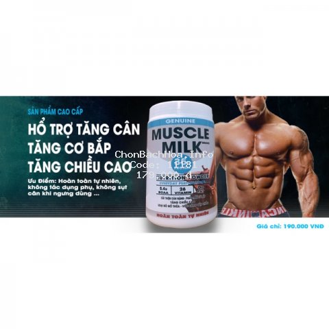 [FREE SHIP] 1KG Bột Sữa Tăng Cân, tăng cơ  Muscle milk cao cấp