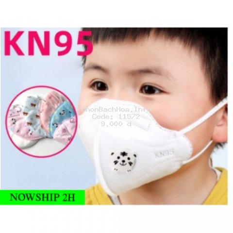Khẩu trang trẻ em có van KN95, khẩu trang y tế cho trẻ em chống bụi mịn, kháng khuẩn