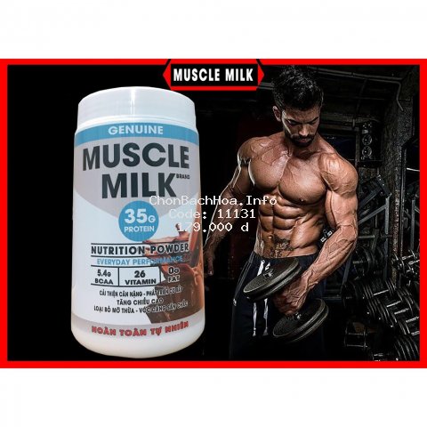 [Mã COS0111 hoàn 10% xu đơn 300K] 1kg Bột sữa Tăng Cân, tăng cơ cao cấp Muscle Milk
