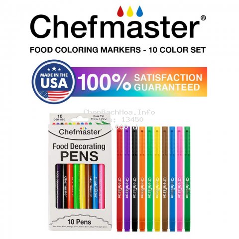 Bút màu trang trí thực phẩm Chefmaster - Hàng nhập Mỹ