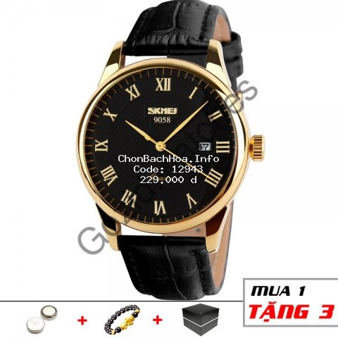 Đồng hồ nam chính hãng dây da cao cấp chống nước SKMEI SM21 -Gozid.watches