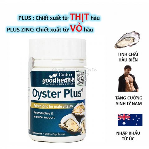 Tinh chất hàu New Zealand Good Health Oyster Plus chính hãng ÚC tăng cường sinh lý nam giới