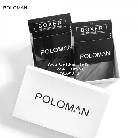 Quần lót Boxer nam vải lụa băng tự nhiên 100% thoáng khí,co giãn cao cấp POLOMAN