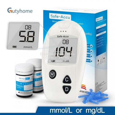 Máy đo đường huyết Safe-Accu đo tiểu đường, phát hiện tiểu đường bảo hành 1 đổi 1 trọn đời - Guty Home