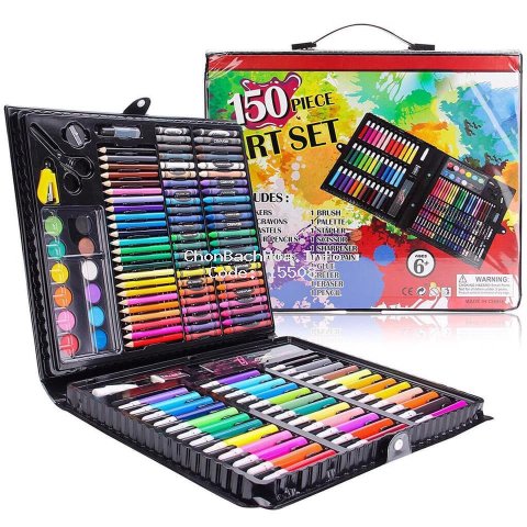 Hộp bút màu 150 chi tiết cho bé yêu tập tô ,thỏa sức sáng tạo bộ màu siêu đẹp tặng quà - hàng loại 1 HD365