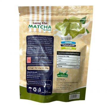 LƯƠNG KHÔ MATCHA TRÀ XANH - 180g/bịch - Lương khô vị trà xanh Matcha tốt cho sức khỏe